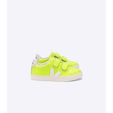 Veja ESPLAR LEATHER Kids' Sneakers Green | NZ 822VRW